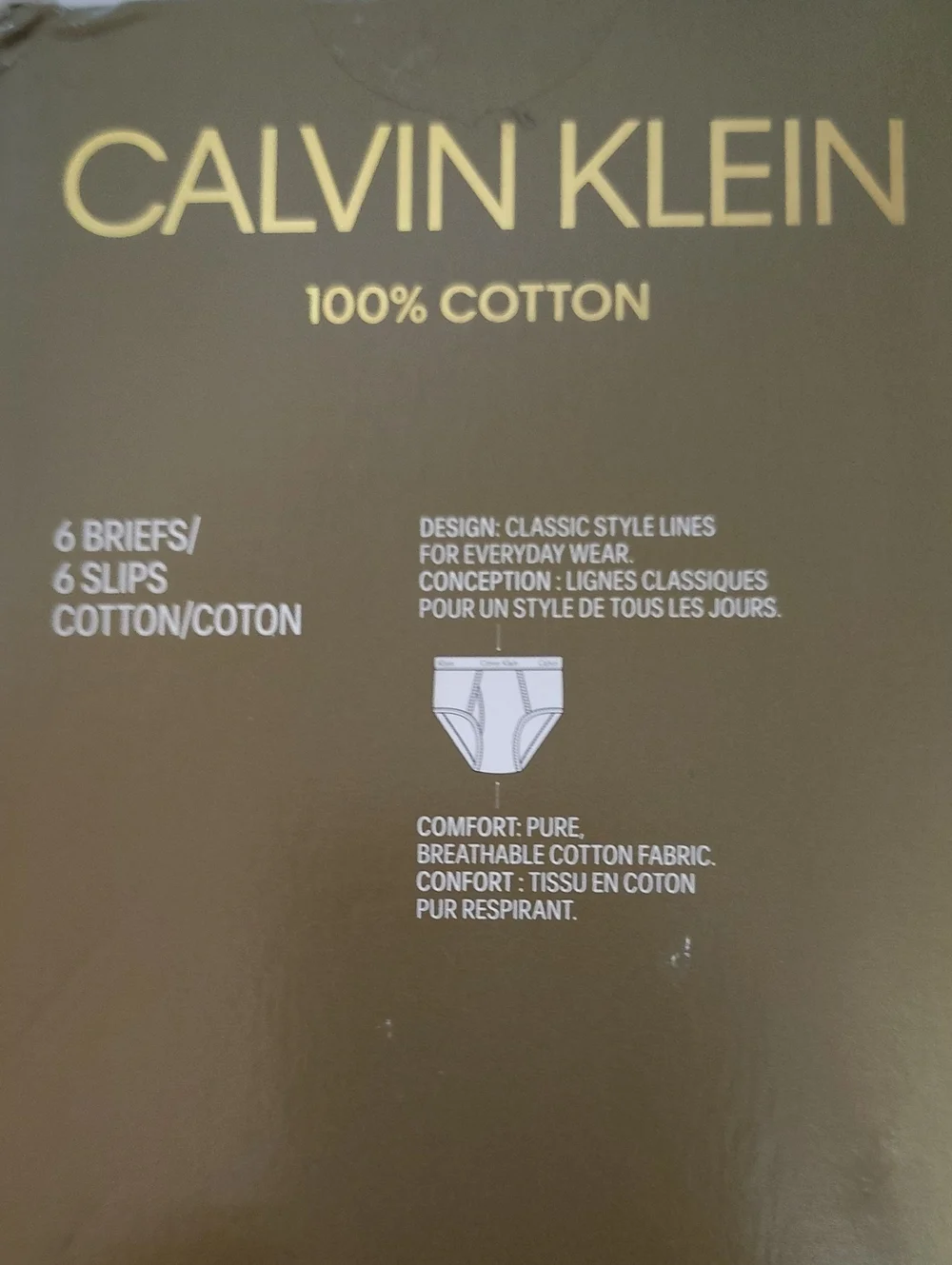 Classic Fit Calvin Klein Men's Briefs - Bonus Pack  5+1 - Size S 28-30